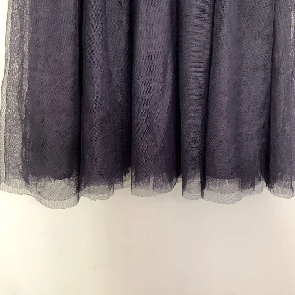 THE CHILDREN’S PLACE Big Girls Navy Blue Floral Lace Tulle Tank Dress Size 10
